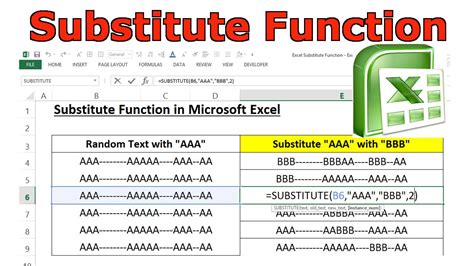 Substitute Function In Microsoft Excel YouTube