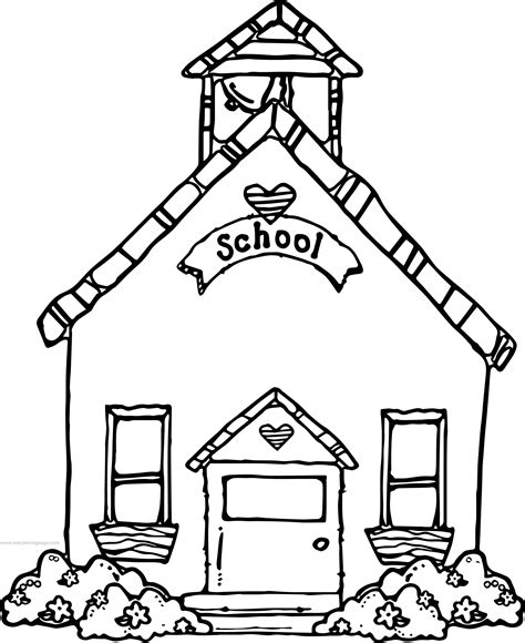 School House Coloring Pages Getcoloringpagescom Sketch Coloring Page