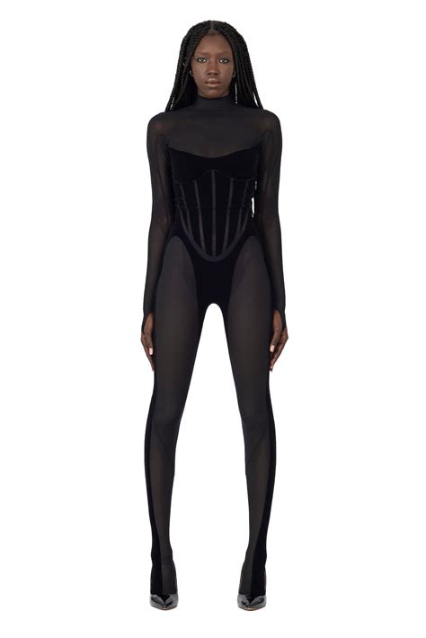 Wolford Mugler X Flock Shaping Catsuit In Black Lyst UK