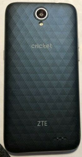 ZTE Overture 3 16gb Z851m Cricket Blue Cracked Cell Phone Good Used