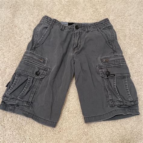 Mens Dark Gray Quicksilver Cargo Shorts In Amazing Depop