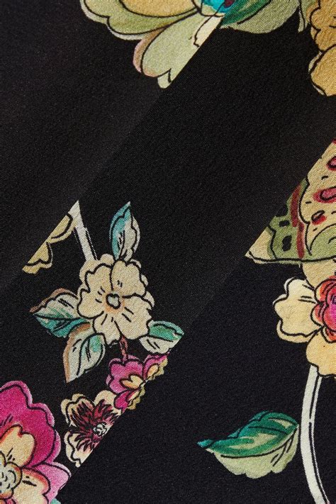 Redvalentino Pussy Bow Printed Silk Crepe De Chine Mini Dress The Outnet