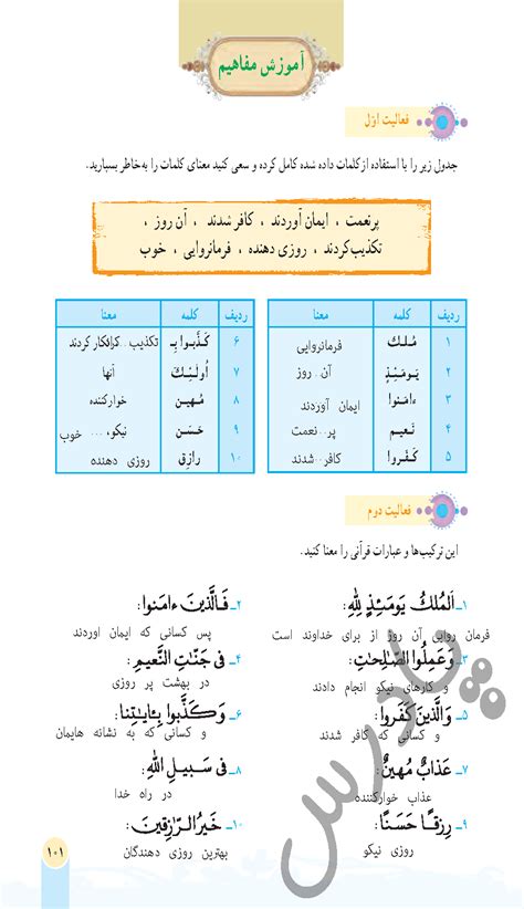 گام به گام درس 11 قران هفتم پادرس