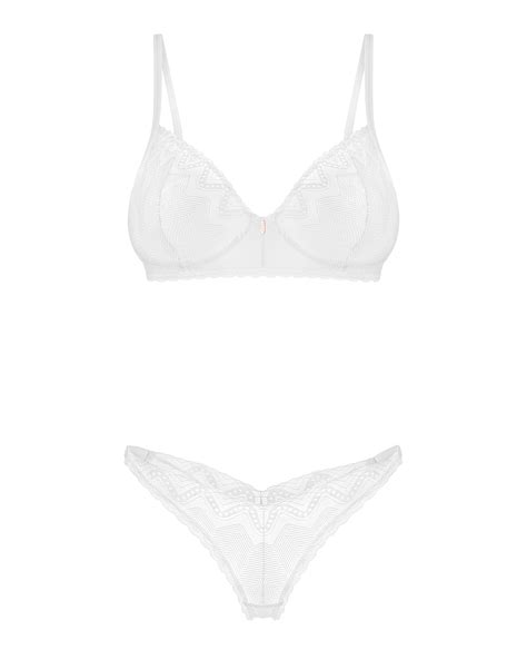 Sexy Sheer Demi Bra And Thong Panty Obsessive Alissium White Lingerie — Lavinia Lingerie