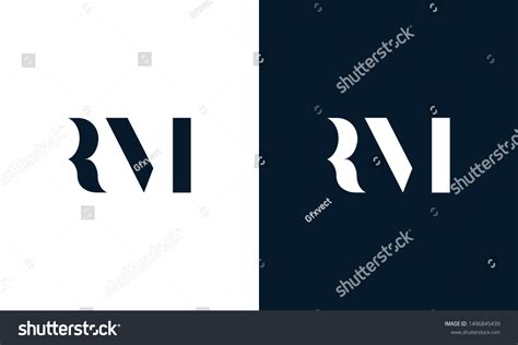 Abstract Letter Rm Logo This Logo Stock Vector Royalty Free 1496845439