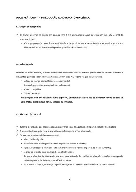 Pdf Roteiro De Procedimentos Para Aulas Pdf File Aula Pr Tica N