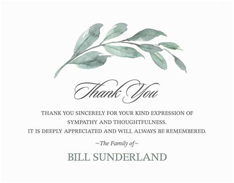 Sympathy Card Messages Sympathy Thank You Cards Thank You Note Cards