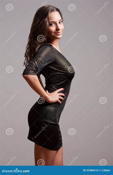 Slender Brunette Stock Photo Image Of Looking Attractive