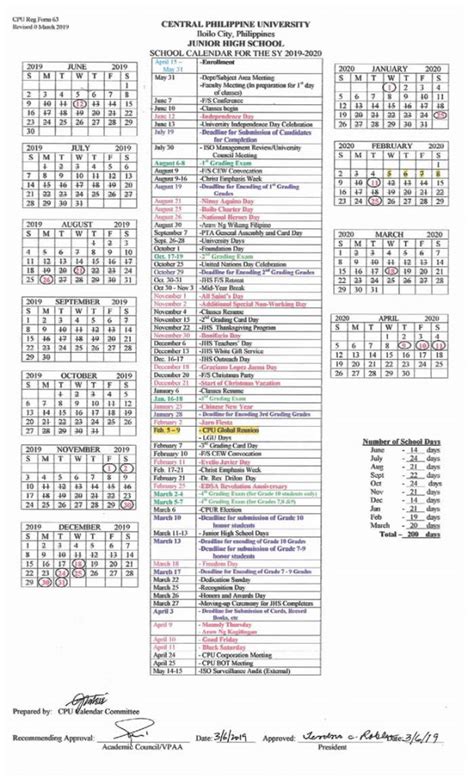 School Calendar Philippines