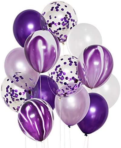 Amazon Jojo Fly Pcs Inches Purple And White Balloons Purple