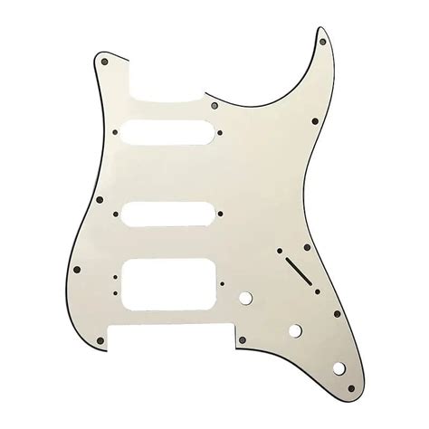 Floyd Rose Strat Hss Pickguard 11 Hole 3 Ply Parchment Reverb