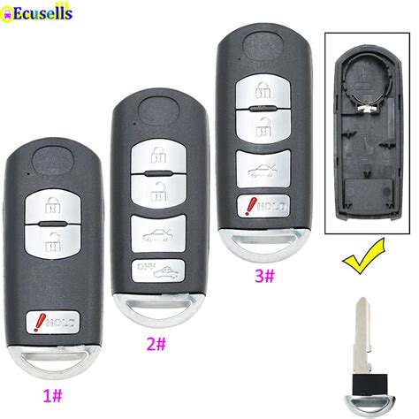 Estojo para chave inteligente botão 3 4 substituição de chave