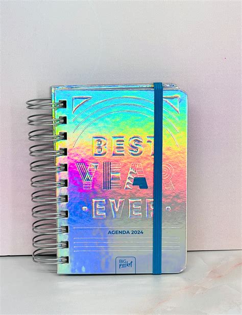 Agenda Holografica PPR 2024 Azul Chica Distribuidora Por Mayor