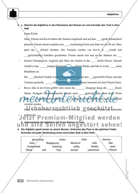 Wortarten Bestimmen Meinunterricht