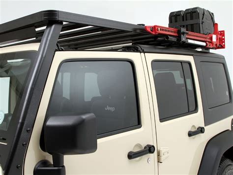 Jeep Wrangler Jku 4 Door 2007 2018 Extreme Roof Rack Kit By Front Runner In 2020 Roof Rack