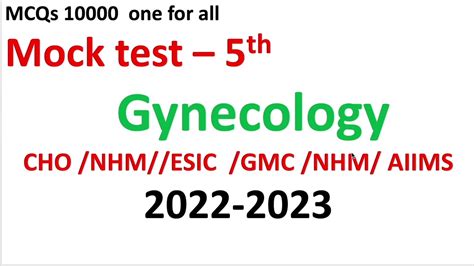 Gynaecology Series 5th For All Exams 2022 2023 NHM CHO GMC Staff