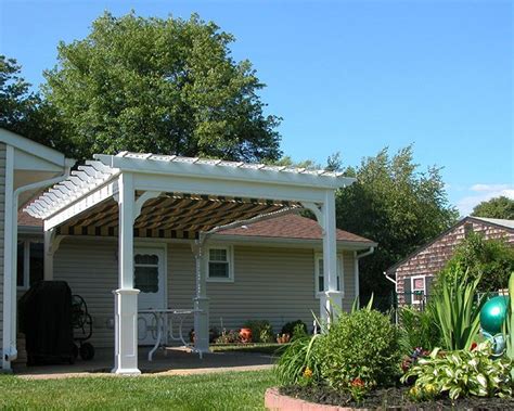 Pergola Retractable Sun Shade Vinyl Pergola With Optional Retractable