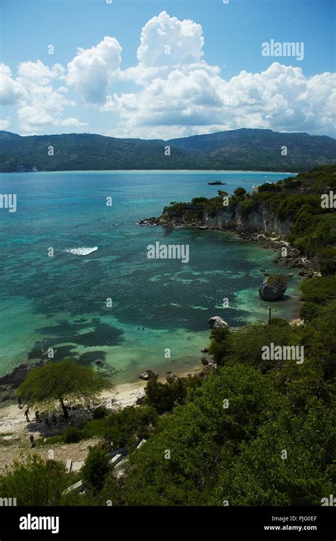 The tropical beaches and port of the commune of Jacmel, Haiti Stock ...