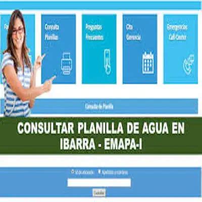 Consultar Planilla De Agua Ibarra Emapa I Brenp