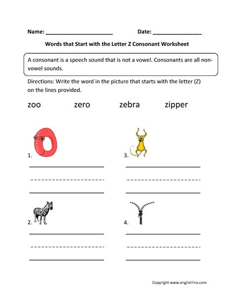 Phonics Worksheets Consonant Worksheets