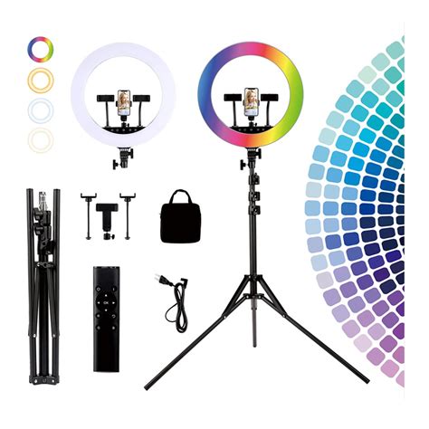 Kit Completo Ring Light Iluminação Profissional para Fotografia rgb Luz