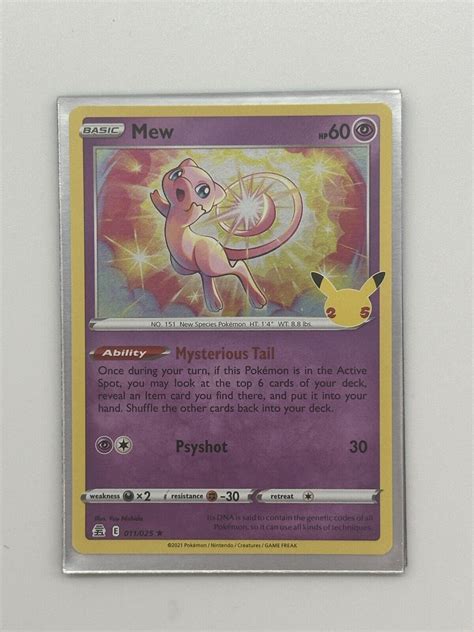 Pokémon TCG Mew Celebrations 011 025 Holo Holo Rare eBay