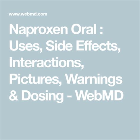 Naproxen Oral Uses Side Effects Interactions Pictures Warnings