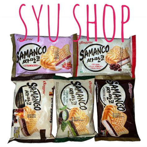 Jual Binggrae Ice Cream Sandwich Samanco Red Bean Chocolate Green Tea