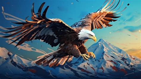 Premium Ai Image Wild Eagle Majesty Majestic Scene Of A Wild Eagle