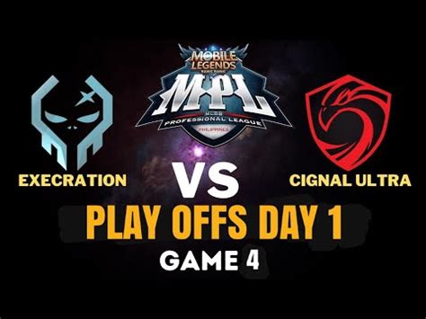 Execration Vs Cignal Ultra Game Mpl Ph Season Playoffs Day