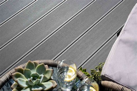 Grey Composite Decking Ovaeda® Composite Decking And Porcelain Paving