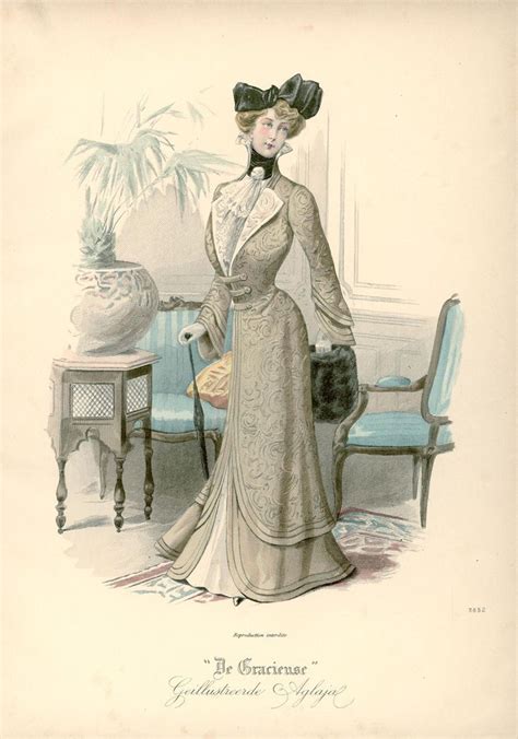 Fashion Plate De Gracieuse 1900 Fashion Illustration Vintage