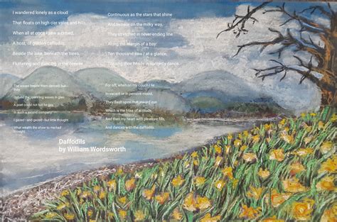 Daffodils Poster By William Wordsworth I Wondered Lonely As A Cloud