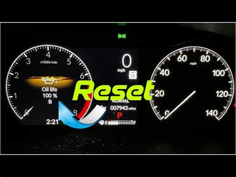 Honda Crv Oil Life Reset Youtube