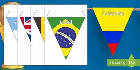 The World Cup Country Flag Display Bunting Football World Cup