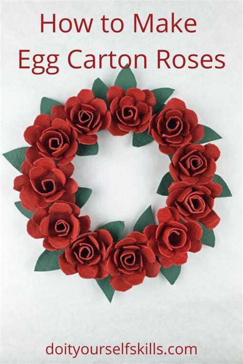 How To Make Egg Carton Roses Do It Yourself Skills