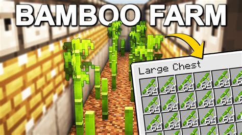 Easy Automatic Bamboo Farm In Minecraft 121 Tutorial Youtube