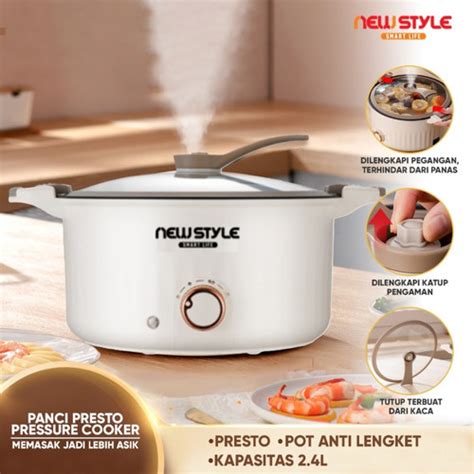 Jual Newstyle Panci Presto Listrik 2 4L Y27 Alat Masak Nasi Kukus Rebus