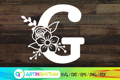 Letter G Svg Floral Letter G Alphabet Svg Letter Svg Etsy Svg