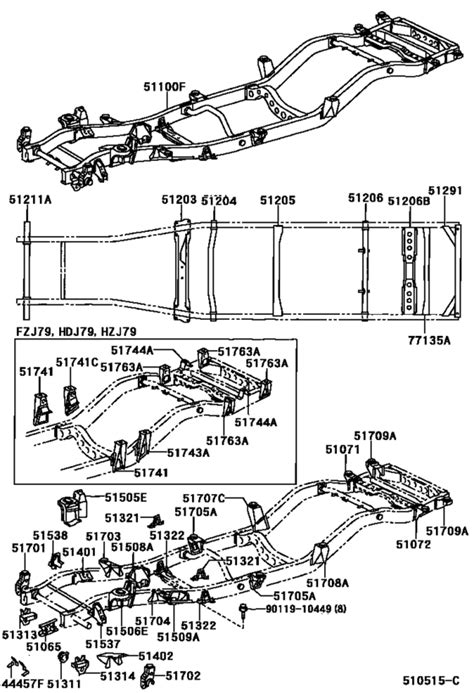 Frame For 2001 2007 Toyota Land Cruiser Hdj79 General Sales Region