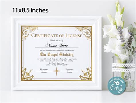 Gospel Ministry Certificate Template Elegant Licensed Minister Certificate Template Printable