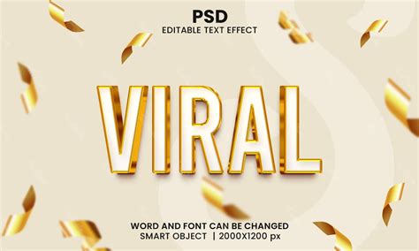 Viral Text Effect Photoshop Premium Psd File