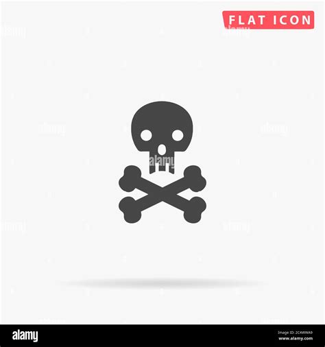 Jolly Roger Flat Vector Icon Hand Drawn Style Design Illustrations