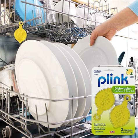 Plink Dishwasher Freshener & Rinse Aid - 2 Clip Pack - Lemon Scented | eBay