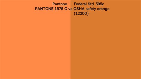 Pantone 1575 C Vs Federal Std 595c OSHA Safety Orange 12300 Side By