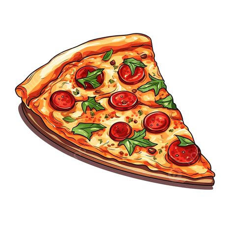 Ilustración De Comida Rápida De Pizza PNG dibujos Pizza Alimento