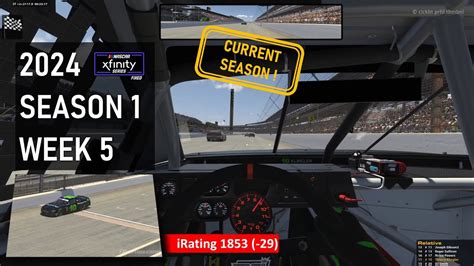 Race At Indianapolis Nascar Xfinity Iracing Season Week Youtube