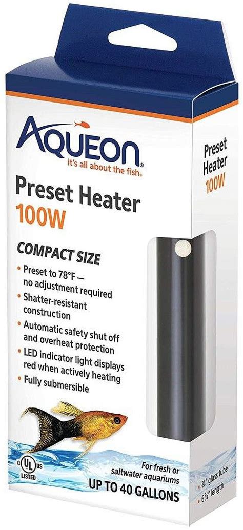 Aqueon Preset Aquarium Heater Aquarium Heaters Standard Watt