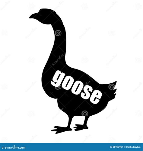 Bird Goose Animal Vector Illustration Icon Farm Duck Nature Logo Stock