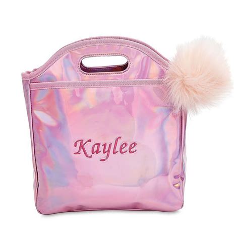 Personalized Pink Holographic Lunch Bag Lillian Vernon Lunch Bag